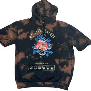 Chemistry Bleach Tie-Dye Hoodie “Positive Energy”